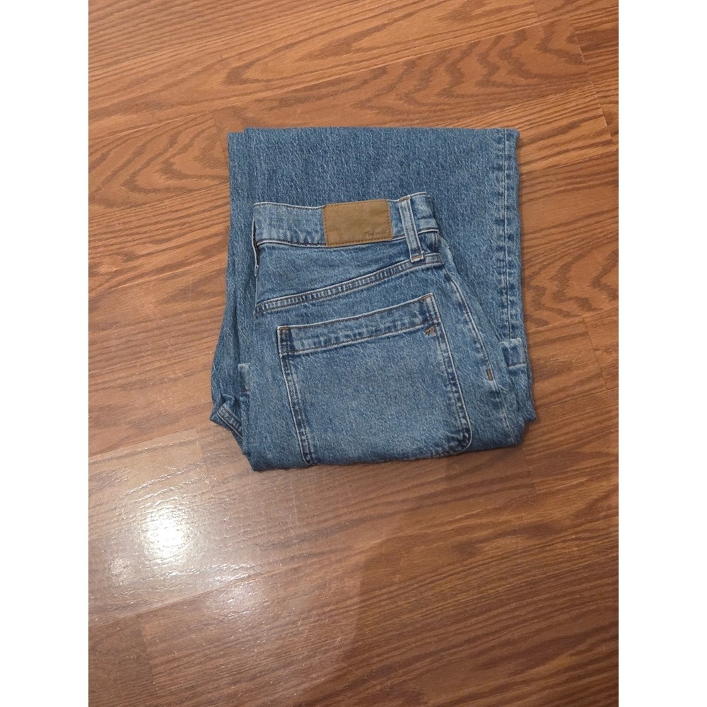 Madewell The Perfect Vintage Wide Leg Jeans 28 Blue High Rise Patch Pocket Denim